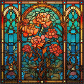 Puzzle de puzzle des fleurs en vitrail 1000 pièces